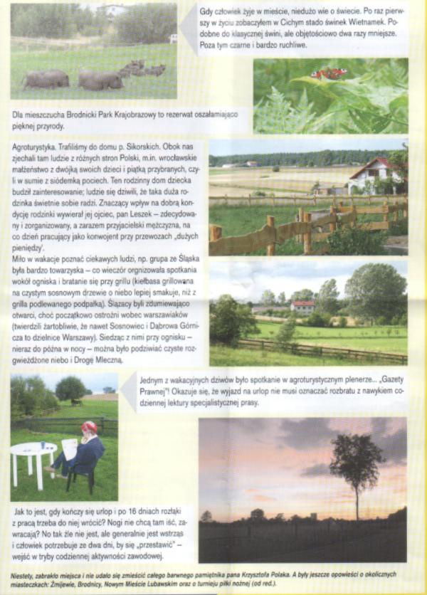 dzi�kujemy turystom za wydany biuletyn